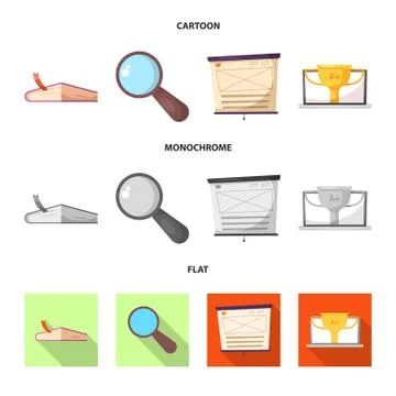 Vector design of education and learning symbol. Collection of education and Stock Illustration