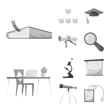 Vector design of education and learning logo. Collection of education and school Illustrazione stock