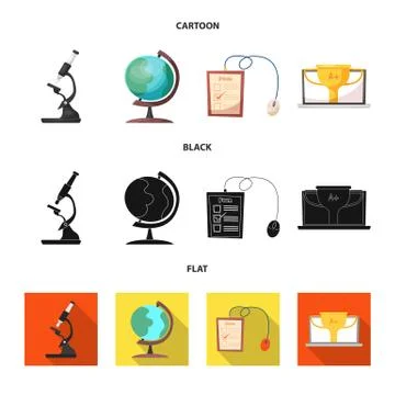 Vector design of education and learning icon. Collection of education and school Illustrazione stock