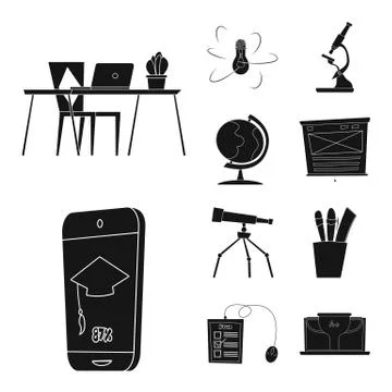 Vector design of education and learning sign. Set of education and school vector Stock Illustration