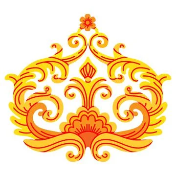 Vector design element abstract flower and leaves Stock Illustration