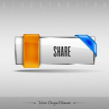 Vector design element. Business web button for website or app. Stock Illustration