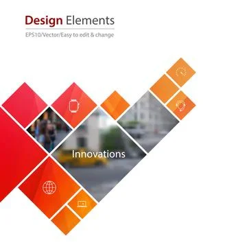 Vector Design Element for graphic layout. Abstract background template wit... 写真素材