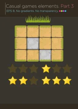 Vector design elements for casual games Stock Illustration