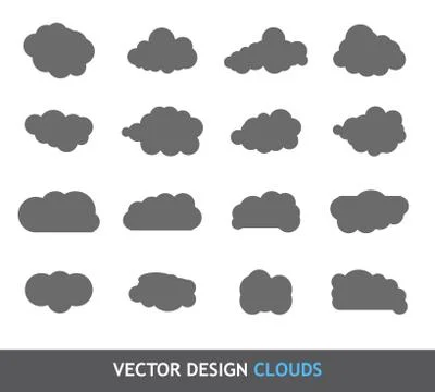 Vector Design Elements. Clouds Illustrazione stock