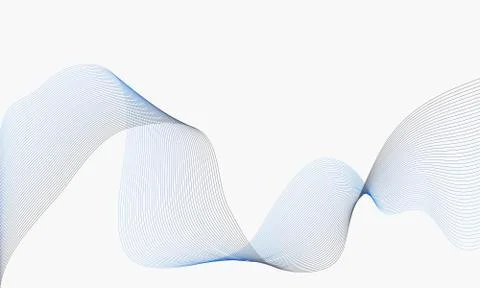 Vector design elements with wave of many lines for card and ivitation. Abstract Illustrazione stock