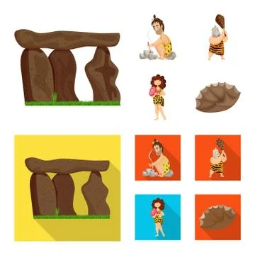 Vector design of evolution and prehistory icon. Set of evolution and development Stock Illustration