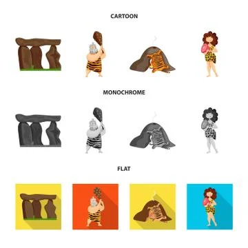 Vector design of evolution and prehistory icon. Set of evolution and development Stock Illustration