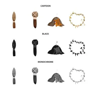 Vector design of evolution and prehistory sign. Collection of evolution and Stock Illustration