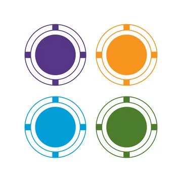 This vector design features a progress background with a set of round labels Ilustración de archivo