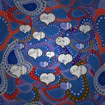 Vector. Design. Flat elements. Seamless pattern Print. Tender fabric pattern. Do イラスト素材