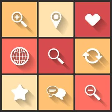 Vector design flat icons Stock Illustration