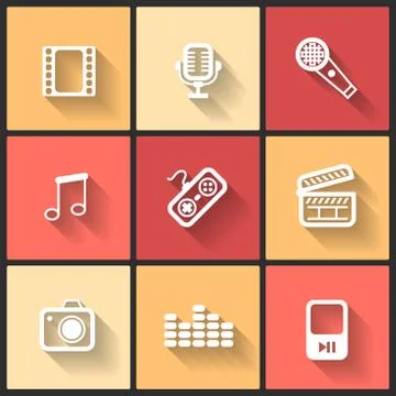 Vector design flat icons Stock Illustration