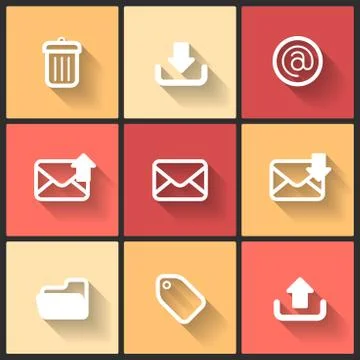 Vector design flat icons Stock Illustration