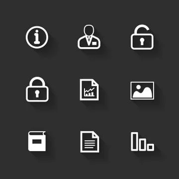Vector design flat icons Stock Illustration
