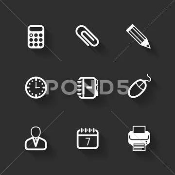 Vector design flat icons Stock Illustration