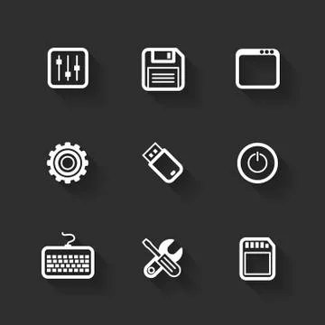Vector design flat icons Stock Illustration