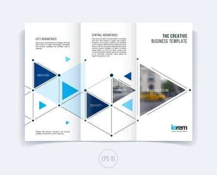 Vector design for folding brochure or flyer, leaflet in A4 with イラスト素材