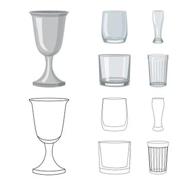 Vector design of form and celebration logo. Collection of form and volume vector Stock Illustration