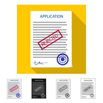 Vector design of form and document sign. Collection of form and mark stock Stock Illustration