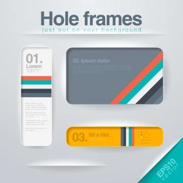 Vector design frames template. use for infographics, web, design etc. banner, Stock Illustration