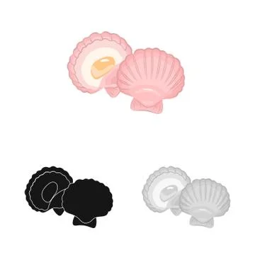 Vector design of fresh and restaurant symbol. Collection of fresh and marine Stock Illustration