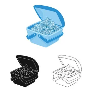 Vector design of fridge and ice icon. Collection of fridge and cube vector icon Stock Illustration