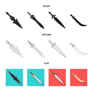 Vector design of game and armor sign. Collection of game and blade stock vector Stock Illustration