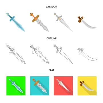 Vector design of game and armor sign. Set of game and blade stock symbol for web Stock Illustration