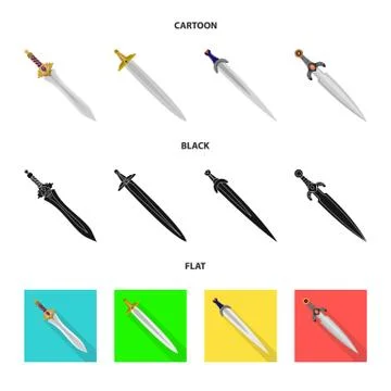 Vector design of game and armor logo. Collection of game and blade stock symbol Stock Illustration