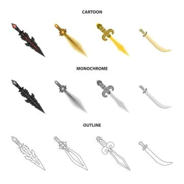 Vector design of game and armor logo. Set of game and blade stock symbol for web イラスト素材