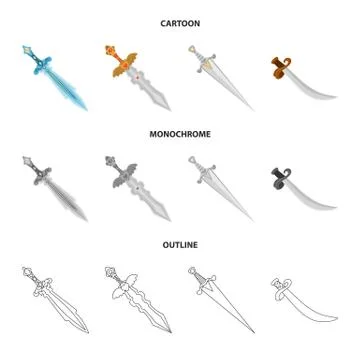 Vector design of game and armor sign. Collection of game and blade stock vector Stock Illustration