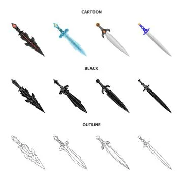 Vector design of game and armor logo. Collection of game and blade stock vector Stock Illustration