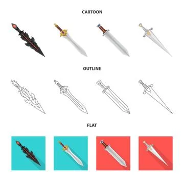 Vector design of game and armor logo. Collection of game and blade stock vector Stock Illustration