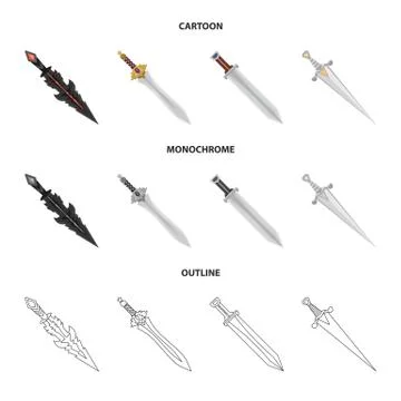 Vector design of game and armor icon. Collection of game and blade stock symbol Stock Illustration