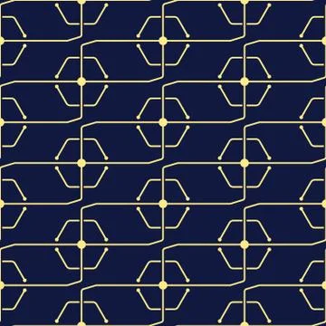 Vector Design of Geometry Pattern with Futuristic Gold Color. Perfect for Wal Stock Illustration