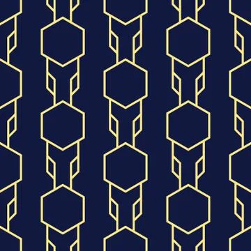 Vector Design of Geometry Pattern with Futuristic Gold Color. Perfect for Wal Illustrazione stock