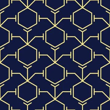 Vector Design of Geometry Pattern with Futuristic Gold Color. Perfect for Wal Stock Illustration