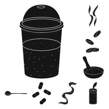 Vector design of grass and natural icon. Collection of grass and seaweed stock Stock Illustration