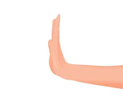 Vector design of a hand prohibiting, stopping Stock Illustration