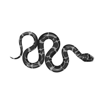 Vector design of harm and bite logo. Set of harm and reptile stock symbol for Stock Illustration