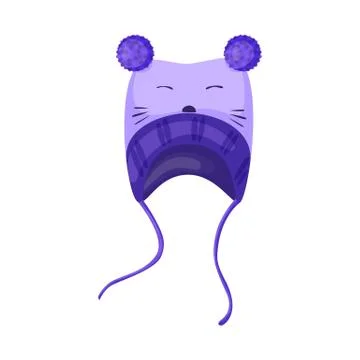 Vector design of hat and winter icon. Collection of hat and cap stock vector イラスト素材