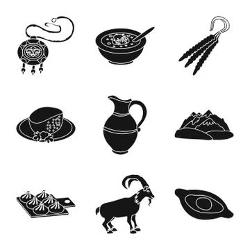 Vector design of heritage and originality symbol. Collection of heritage and Stock Illustration