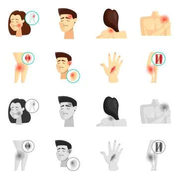 Vector design of hospital and rendering icon. Set of hospital and help stock Stock Illustration