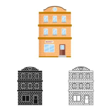 Vector design of house and pane symbol. Set of house and townhouse vector icon Ilustración de archivo