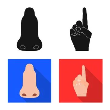 Vector design of human and part icon. Collection of human and woman vector icon Stock Illustration