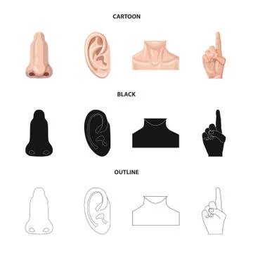 Vector design of human and part logo. Set of human and woman stock symbol for Stock Illustration