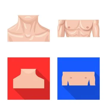 Vector design of human and part logo. Collection of human and woman vector icon Stock Illustration