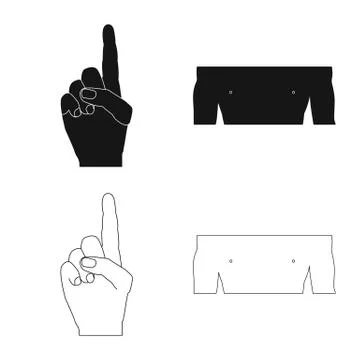 Vector design of human and part icon. Set of human and woman stock symbol for Stock Illustration