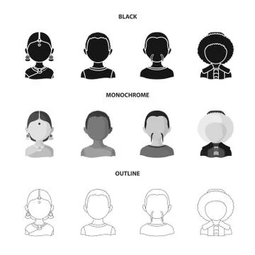 Vector design of imitator and resident logo. Collection of imitator and culture Stock Illustration